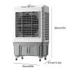 Evaporative Air Cooler with 55L Water Tank, Portable Outdoor Air Conditioner with 4 Ice Pack, Oscillation, 3 Speed for Garage, Yard, Commercial Use(Size:95cm/37in 55L) view 2