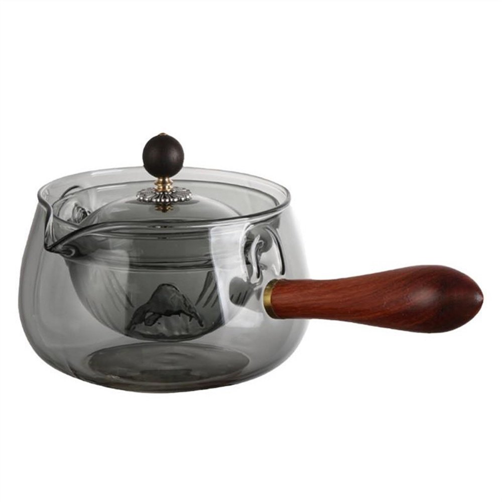 SHIJT 360 Rotation Tea Maker Glass Teapot Handheld Teaware with Infuser Tea Pot Stovetop Safe Chinese Gongfu Tea Set