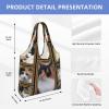 Xsovgoi Calico Cat Canvas Tote Bags For Grocery Shopping Reusable Cloth Bags Soft Shoulder Bag view 4
