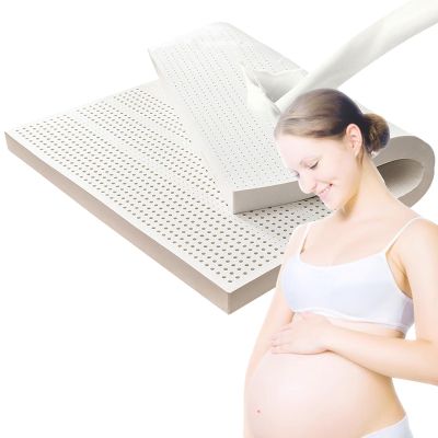 BIRJXVTO Natural Latex Mattress,Double-Sided Breathable Latex Mattress,Zoned Design to Fit The Human Body,Not Easy to Collapse,Protect The Spine,10cm,135x190cm