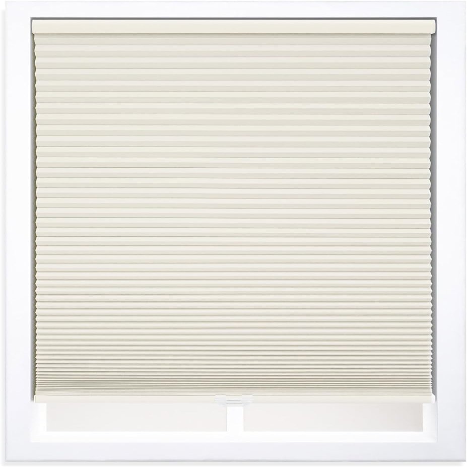 DEZ FURNISHINGS Cordless 1.5" Blackout Cellular Shade, Cream, 43" W x 60" H