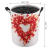 Laundry Basket for Bathroom Laundry Hamper with Handles Many Petals Laundry Basket Waterproof Storage Basket for Dirty Clothes Circular Lightweight Organizer Basket Dirty Clothes Hamper for Bedroom view 2
