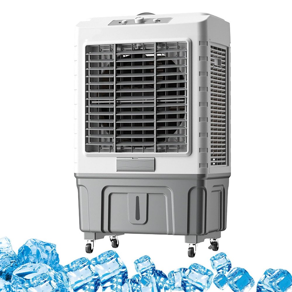 Evaporative Air Cooler, 3-Speed Portable Swamp Cooler with Large Water Tank, 120 Oscillation, 3-in-1 Water Cooler Fan for Indoor, Outdoor, Garage, Commercial Use(Size:88cm/35in 50L)