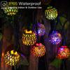 Solar Moroccan String Lights Outdoor 60 LED 36 Ft Globe Fairy Lights with 8 Lighting Modes, Waterproof Solar Powered String Lights for Garden Yard Gazebos Camping Party (Multicolor) view 3