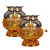 UNbit Kerosene Lamp, Oil Lamps for Indoor Home Buddha Front Light Kerosene Lamp with Yellow Crystal Glass Lotus Light Holder Ultra Pure Paraffin Lamp OilCandle Holder Lantern Night Light Lamp view 1