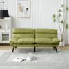 anwickjeff Comfy Futon Sofa Bed with Adjustable Backrest,Convertible Futon Couch Bed with Adjustable Arms,Modern Folding Loveseat Sofa for Living Room,Bedroom,Office (Green) view 1