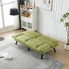 anwickjeff Comfy Futon Sofa Bed with Adjustable Backrest,Convertible Futon Couch Bed with Adjustable Arms,Modern Folding Loveseat Sofa for Living Room,Bedroom,Office (Green) view 4