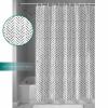 Black White Striped Shower Curtain Set with Hook 36" x 78",Washable Cloth Polyester Fabric Shower+Curtain,Waterproof Bath Curtains for Bathroom,Showers,Bathtubs Decor Contemporary Minimalist Geometric view 3