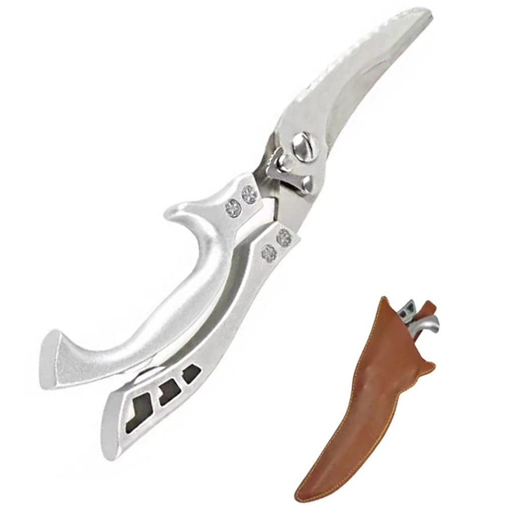 IBDRYKK Kitchen Scissors, Heavy Duty Kitchen Scissors Chicken Bone Kitchen Shears, Duck Fish Meat Shears Stainless Steel Chef Scissors with Sheath