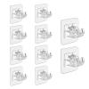 10PCS No Drill Curtain Rod Brackets, Nail-Free Self-Adhesive Curtain Rod Hooks, Multi-Purpose Adjustable Curtain Rod Hooks for Home, Kitchen, Bathroom(Transparent) view 1