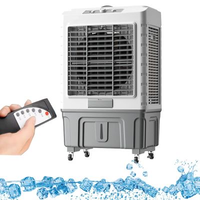 Evaporative Air Cooler, Swamp Cooler with Remote Control, 120 Oscillation, 3 Speeds, 4 Ice Packs, 3-in-1 Evaporative Cooler for Outdoor Indoor Use(Size:88cm/35in 50L)