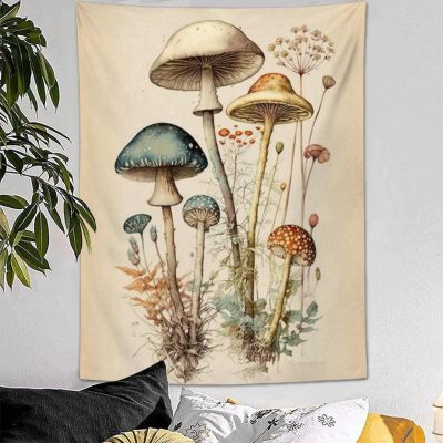 Baegopa Mushroom Tapestry Large Aesthetic Botanical Tapestry Wall Hanging for Bedroom Vintage Tapestries Wall Decor for Home Office Dorm Living Room 60"x90"