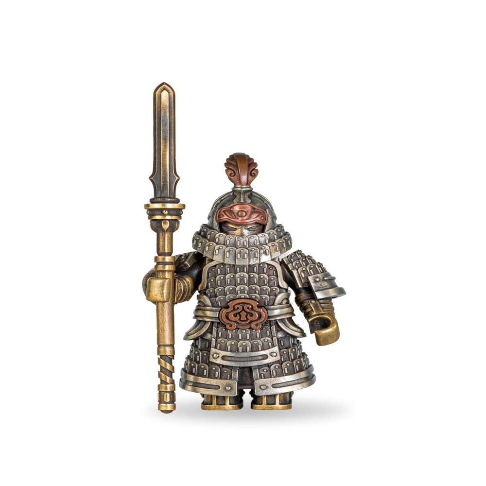 COPPERTIST.WU Jin Iron Soldier Figurine Statue Ornament Craft Collection for Home Living Room Office