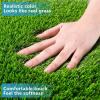 HomeLoft Basics Synthetic Artificial Grass Turf, High Density Faux Grass Turf, Drainage Holes Pet Dog Artificial Grass Mat,Garden Backyard Fake Grass Wedding Rug, 2/3cm Thick, Green view 3