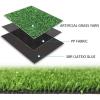 HomeLoft Basics Synthetic Artificial Grass Turf, High Density Faux Grass Turf, Drainage Holes Pet Dog Artificial Grass Mat,Garden Backyard Fake Grass Wedding Rug, 2/3cm Thick, Green view 4
