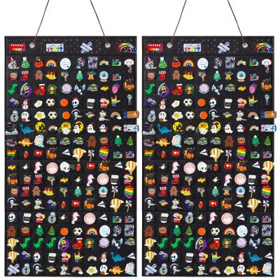 Pin Board,Pin Collections Storage Holder(170 Slots,2 Black Holders )