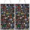 Pin Board,Pin Collections Storage Holder(170 Slots,2 Black Holders ) view 1