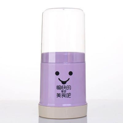 WOHPNLE Plastic Utensil Holder, Cute Chopstick Holder Storage with Dustproof Lid Chopstick Container for Cutlery, Chopstick, Spoons, Forks, Knives (purple)