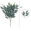 Shirfloral 5 Bundles Italian Ruscus Greenery Plants 20.4in Artificial Green Leaf Willow Leaves Bouquet for Floral Arrangement Home Wedding Party Garden Farmhouse Table Centerpiece Decor (Grey) view 2