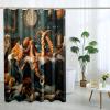 DESIHOM Funny Octopus Shower Curtain Set 72" x 72" with Hooks, Fun Anime Kraken Bathroom Decor, Cool Anime Octopus Bath Accessories Polyester Fabric view 2