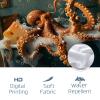 DESIHOM Funny Octopus Shower Curtain Set 72" x 72" with Hooks, Fun Anime Kraken Bathroom Decor, Cool Anime Octopus Bath Accessories Polyester Fabric view 4