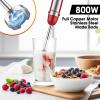 Immersion Blender Handheld for Kitchen,Emulsion Blender Handheld,6 Speed Electric Hand Mixer with BPA Free Attachments:Chopper Bowl,Whisk,Milk Frother,Measuring Cup view 2