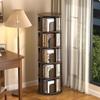 2/3/4/5/6 Tier Revolving Bookshelf Creative 360 Display Rotating Bookcase White Rotating Bookcase Media Display Rack Tower for Living Room Bedroom(Size:46 * 190cm) view 2