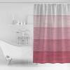 Pink Farmhouse Shower Curtain Set with Hook 36" x 72",Washable Cloth Polyester Fabric Shower+Curtain,Waterproof Bath Curtains for Bathroom,Showers,Bathtubs Decor Geometric Pastel Solid Wooden Grain view 2