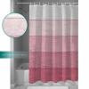 Pink Farmhouse Shower Curtain Set with Hook 36" x 72",Washable Cloth Polyester Fabric Shower+Curtain,Waterproof Bath Curtains for Bathroom,Showers,Bathtubs Decor Geometric Pastel Solid Wooden Grain view 3