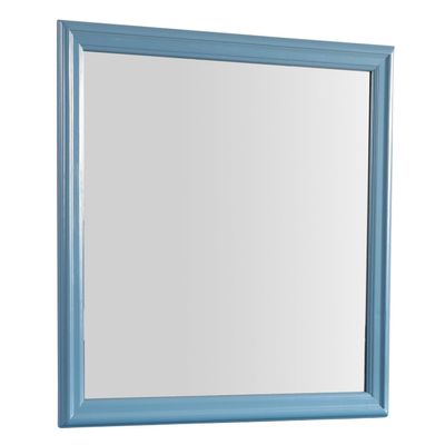 HomeStock Large Decorative Mirror - Teal Frame, Low Distortion Glass, Bedroom Vanity Mirror, Stylish Wall Mirror
