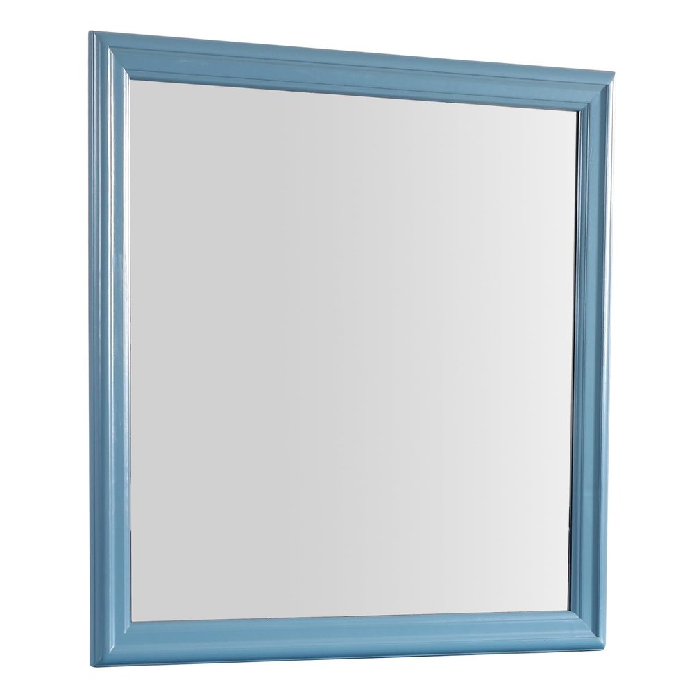 HomeStock Large Decorative Mirror - Teal Frame, Low Distortion Glass, Bedroom Vanity Mirror, Stylish Wall Mirror