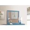 HomeStock Large Decorative Mirror - Teal Frame, Low Distortion Glass, Bedroom Vanity Mirror, Stylish Wall Mirror view 2