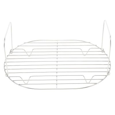 BESTOYARD Cooling Rack, 11 * 8 * 5 Inch Nonstick Baking Steamer with Double Handle Oven Safe Grid Wire Racks for Half Sheet Pan Cookie Grilling Drying Roasting Oval