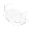 BESTOYARD Cooling Rack, 11 * 8 * 5 Inch Nonstick Baking Steamer with Double Handle Oven Safe Grid Wire Racks for Half Sheet Pan Cookie Grilling Drying Roasting Oval view 2
