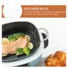 BESTOYARD Cooling Rack, 11 * 8 * 5 Inch Nonstick Baking Steamer with Double Handle Oven Safe Grid Wire Racks for Half Sheet Pan Cookie Grilling Drying Roasting Oval view 3