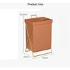 UXHRILV Laundry Basket w/Leather Bag Sorter Organizer Black/Gold Metal Frame Laundry Hamper Luxury Folding Dirty Clothes Basket w/Lid view 2