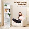 Macahimia 5 Tier Rotating Bookshelf,360Revolving Bookcase Organizer,Rotating Stackable Shelves for Bedrooms Living Rooms Office view 2