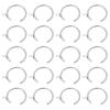 The Lord of the Tools 20Pcs Silver Metal Passing Curtain Pole Rings Curtain C Type Ring for Bay Window Curtain Poles Chrome with Fixed Eye Sliding Eyelet, HP869_M view 1