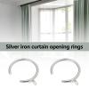 The Lord of the Tools 20Pcs Silver Metal Passing Curtain Pole Rings Curtain C Type Ring for Bay Window Curtain Poles Chrome with Fixed Eye Sliding Eyelet, HP869_M view 2