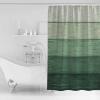 Green Shower Curtain Set with Hook 36" x 78",Washable Cloth Polyester Fabric Shower+Curtain,Waterproof Bath Curtains for Bathroom,Showers,Bathtubs Decor Farmhouse Geometric Gradient Wood Stripe Retro view 2