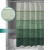 Green Shower Curtain Set with Hook 36" x 78",Washable Cloth Polyester Fabric Shower+Curtain,Waterproof Bath Curtains for Bathroom,Showers,Bathtubs Decor Farmhouse Geometric Gradient Wood Stripe Retro view 3