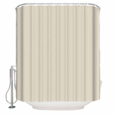 Beige Shower Curtain Set with Hook 66" x 72",Washable Cloth Polyester Fabric Shower+Curtain,Waterproof Bath/Bathroom/Showers/Bathtubs Curtains Solid Color Pure Contemporary Minimalist Aesthetics Decor