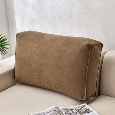 Reading Pillows for Couch,Back Pillow for Sitting in Bed,Support Reading Backrest Wedge Pillow,Decorative Throw Pillows with Removable Velvet Cover for Office Chair Sofa(70x45x12cm(28x18x5inch), B)