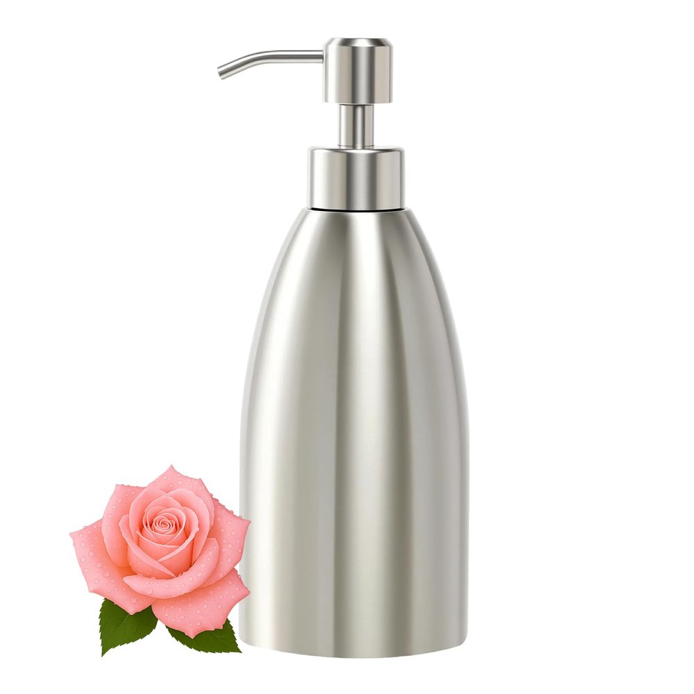 Emarful 304 Stainless Steel Soap Dispenser 16oz Rust-Proof Liquid Soap Pump Bottle for Kitchen or Bathroom Countertop Hand Dish Lotion Leak-proof (Brushed Nickel)