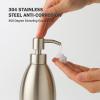Emarful 304 Stainless Steel Soap Dispenser 16oz Rust-Proof Liquid Soap Pump Bottle for Kitchen or Bathroom Countertop Hand Dish Lotion Leak-proof (Brushed Nickel) view 3