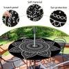 Butaluk Outdoor Tablecloth with Umbrella Hole Waterproof Polyester Round Fitted Tablecloth with Elastic Zippered Table Cloth Round Cover for Picnic, Party (Black, 40''-44'') view 3