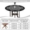 Butaluk Outdoor Tablecloth with Umbrella Hole Waterproof Polyester Round Fitted Tablecloth with Elastic Zippered Table Cloth Round Cover for Picnic, Party (Black, 40''-44'') view 4