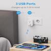Mscien European Travel Plug Adapter USB C, International Power Adapter with 3 USB Ports for Most European Countries, Travel Essentials for Europe in Italy Spain,France etc. view 4