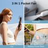 JISULIFE 3 IN 1 Hand Fan with Power Bank, Flashlight & 2024 Powerful Handheld Fan Life4 with LED Display view 3