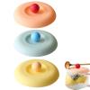 3Pcs Silicone Cup Cover Lids, Dustproof Drinking Cup Cover with Spoon Holder Airtight Seal Mug Covers Heat-Resistant Glass Cup Cap for Mugs,Coffee and Tea Cup view 1